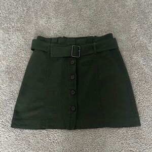 Banana Republic Green A-Line Mini Skirt